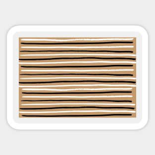 Brown Lines Pattern Sticker